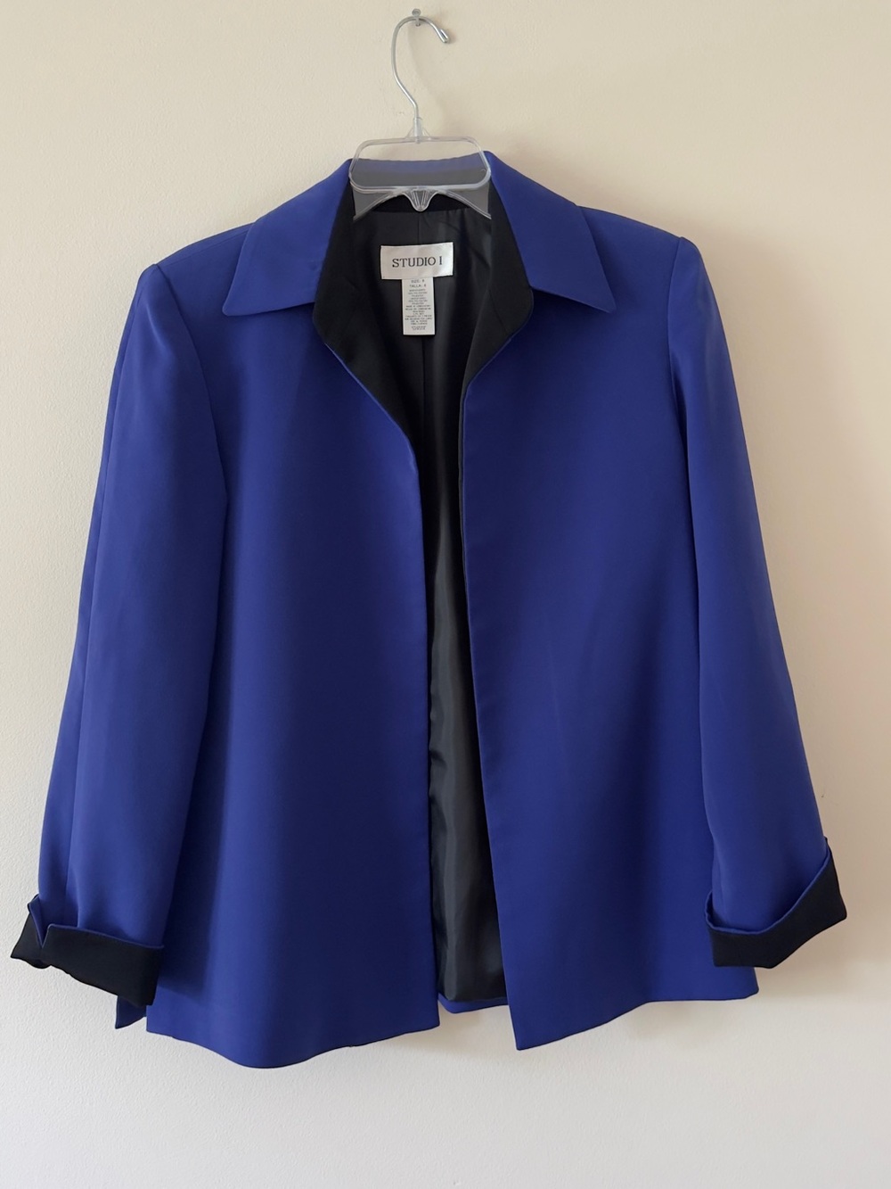 Studio I Cobalt Blue Open-Front Blazer Jacket